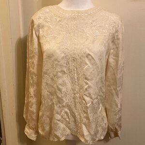 Vintage Creamy Silk Blouse